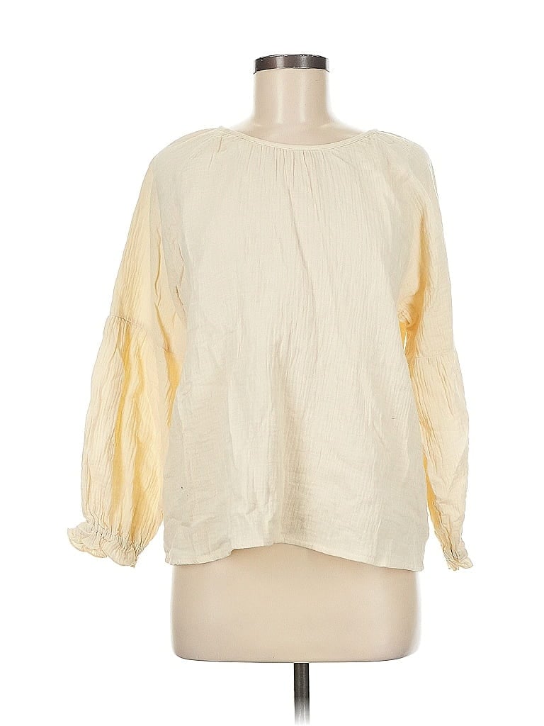Pre-owned Roolee Long Sleeve Blouse In White