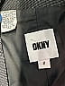 DKNY Chevron-herringbone Gray Wool Blazer Size 2 - photo 6