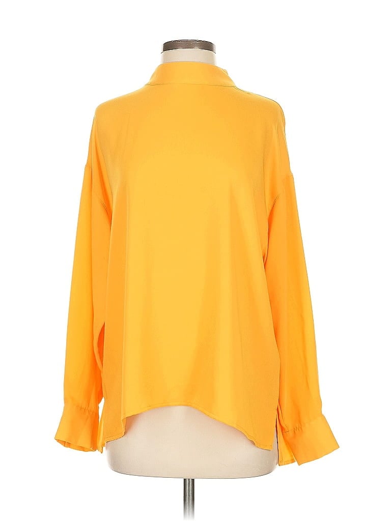 Pre-owned Weekday Long Sleeve Blouse In Yellow