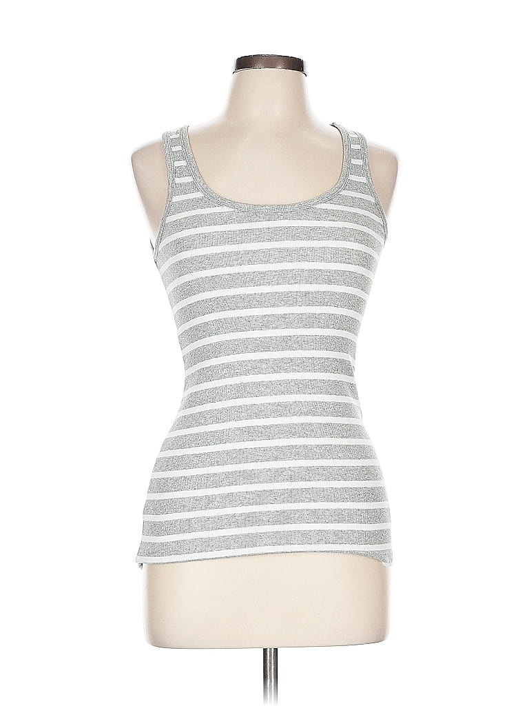 Pre-owned Gap Tank Top Silver Strapless Neckline Tops