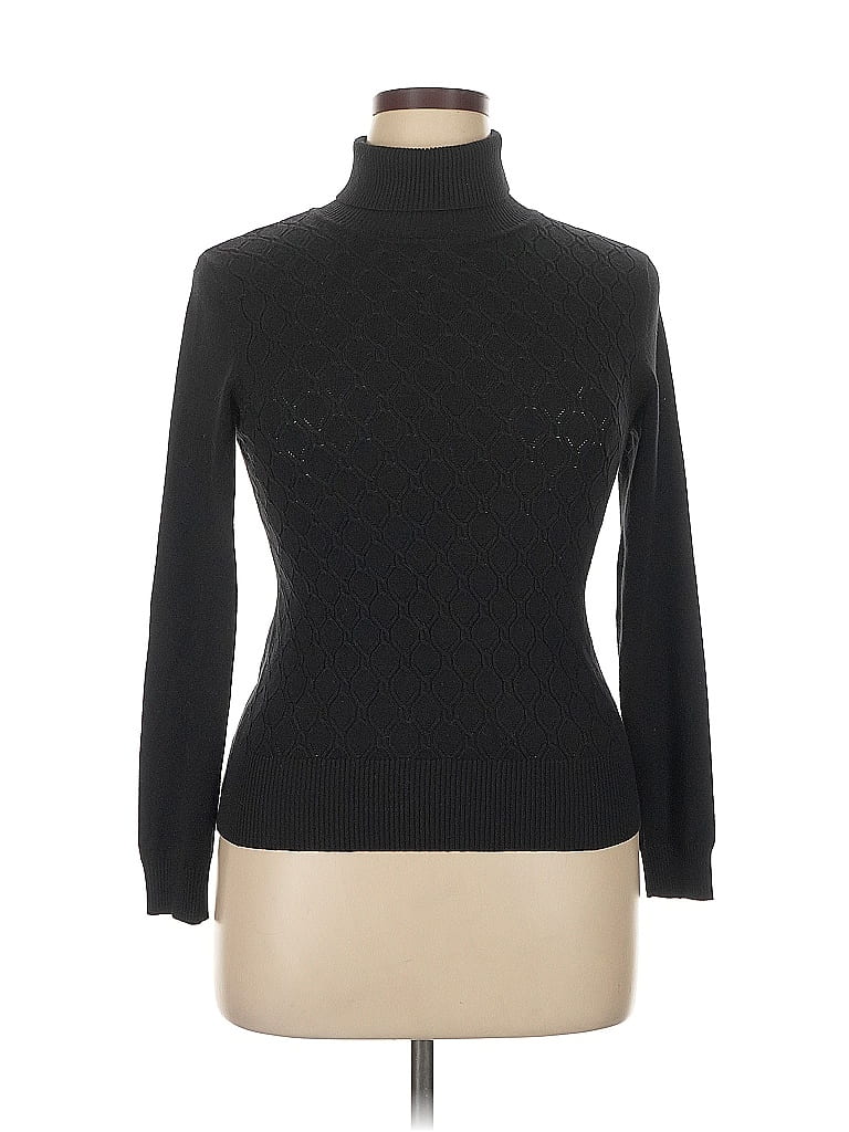Melrose Chic Black Turtleneck Sweater Size XL - photo 1