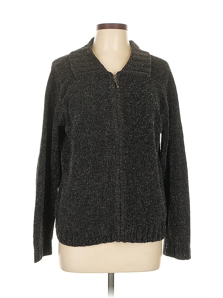 Pre-owned Assorted Brands Cardigan Sweater In Gray