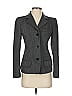 DKNY Chevron-herringbone Gray Wool Blazer Size 2 - photo 1