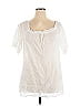 Lauren by Ralph Lauren 100% Cotton Ivory White Short Sleeve Blouse Size XL - photo 1
