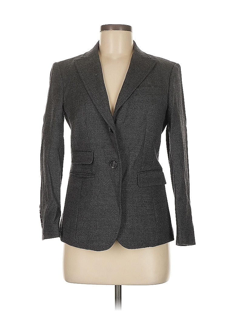 Pre-owned Assorted Brands Wool Blazer Jacket In Gray
