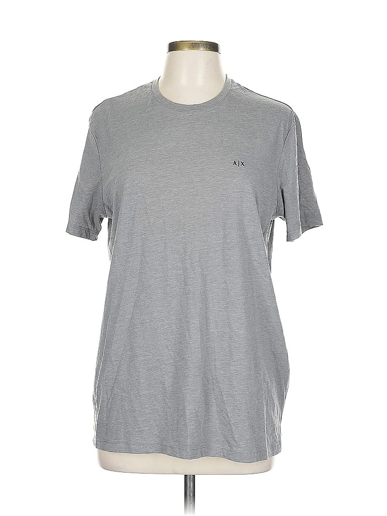 Pre-owned Armani Exchange Short Sleeve T-shirt In Silver