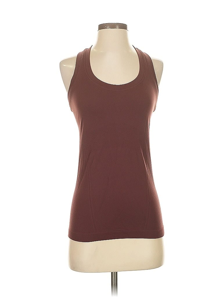Pre-owned Athleta Tank Top Brown Halter Neckline Tops