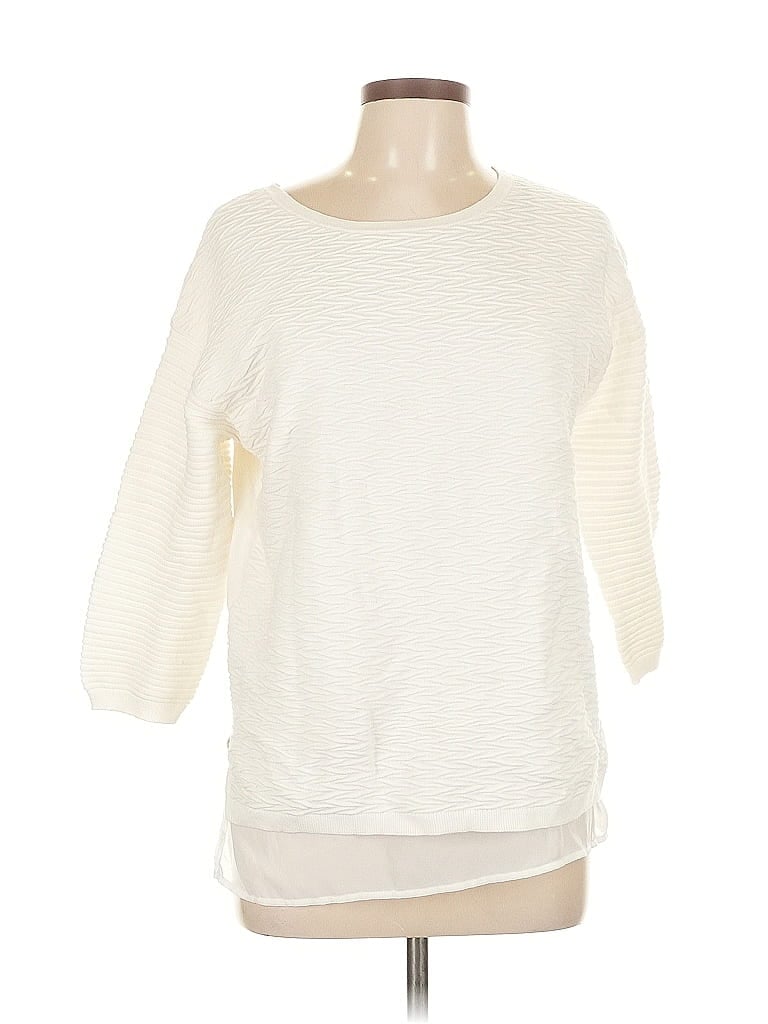 Pre-owned Trouve Pullover Sweater In White