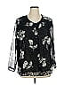 Erica Brooke 100% Polyester Black Long Sleeve Blouse Size 14 - photo 1