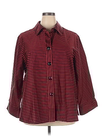 Foxcroft 3/4 Sleeve Button-Down Shirt (view 1)