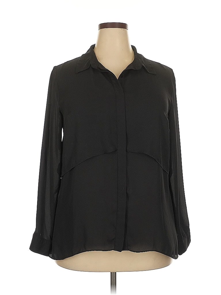 Pre-owned Joan Rivers 3/4 Sleeve Blouse In Black