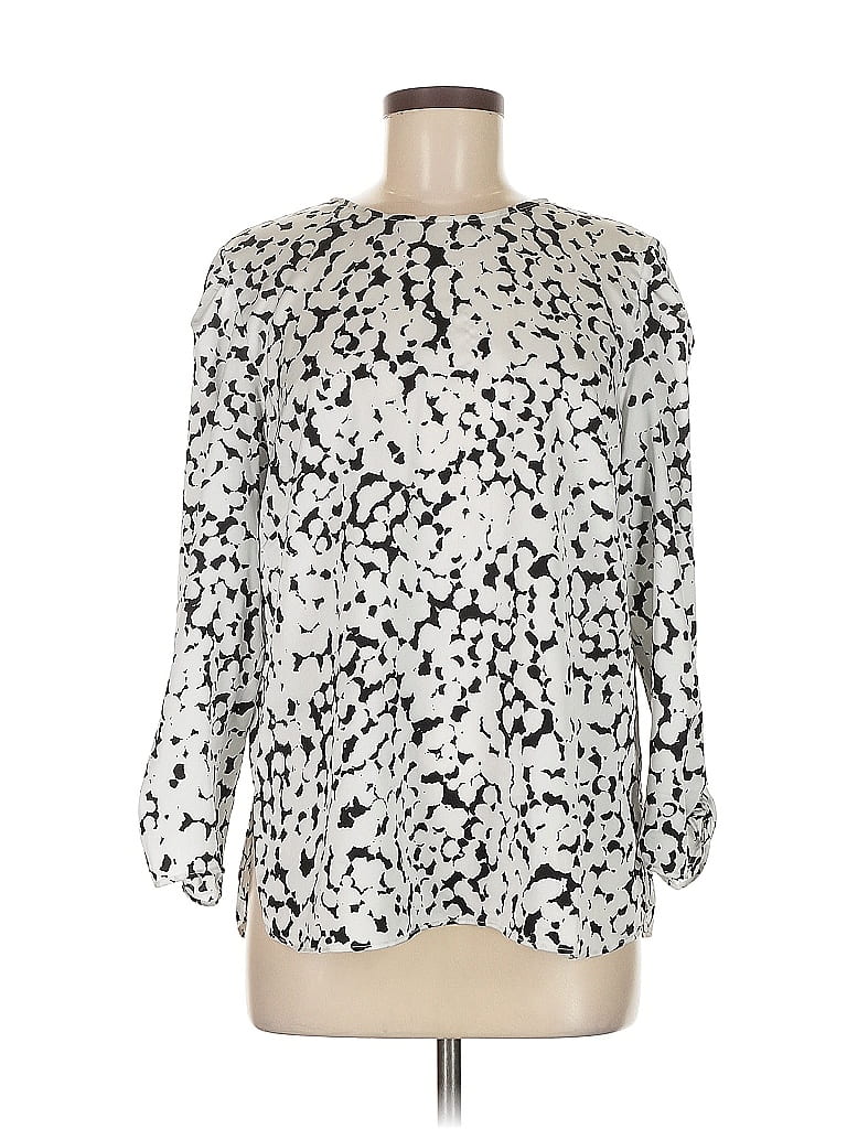 Click to view more detailed imagery on our partner's website Pre-owned Dkny Long Sleeve Blouse In Silver
