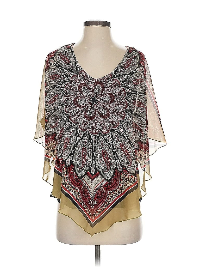 Pre-owned Sara Michelle Sleeveless Blouse In Brown