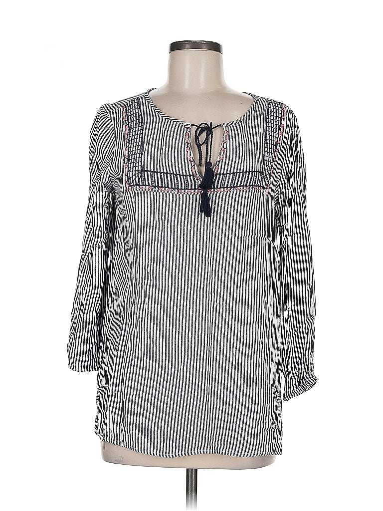 Pre-owned Old Navy 3/4 Sleeve Blouse In Gray