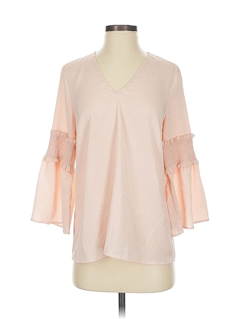 Pre-owned Karl Lagerfeld 3/4 Sleeve Blouse In Pink