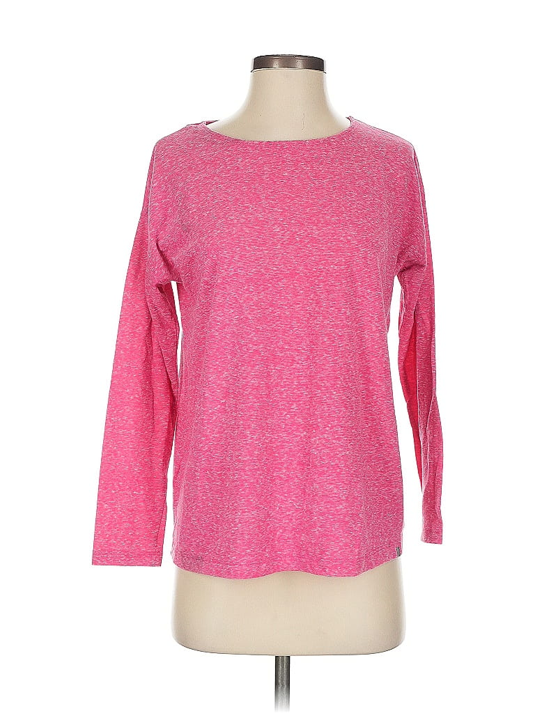 Pre-owned Eddie Bauer 3/4 Sleeve T-shirt In Pink