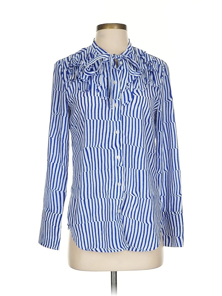 BANANA REPUBLIC Pre-owned Long Sleeve Blouse In Blue
