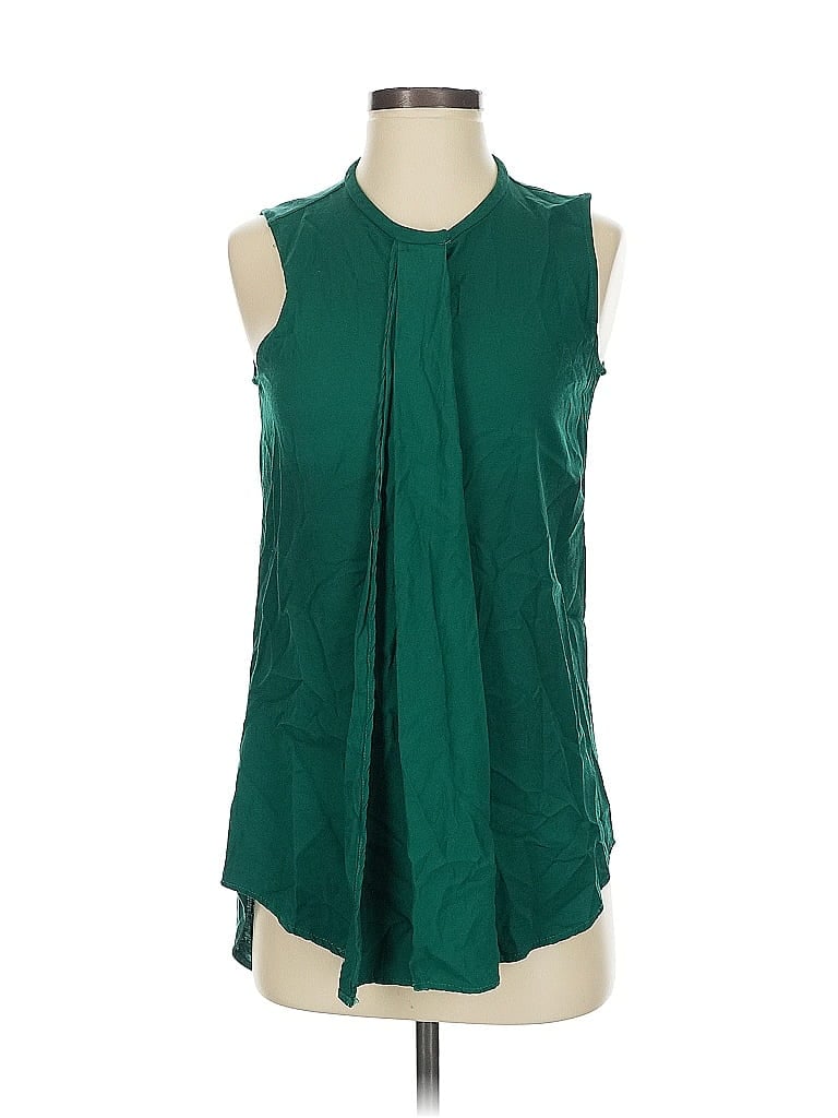 Pre-owned Mango Sleeveless Blouse In Green