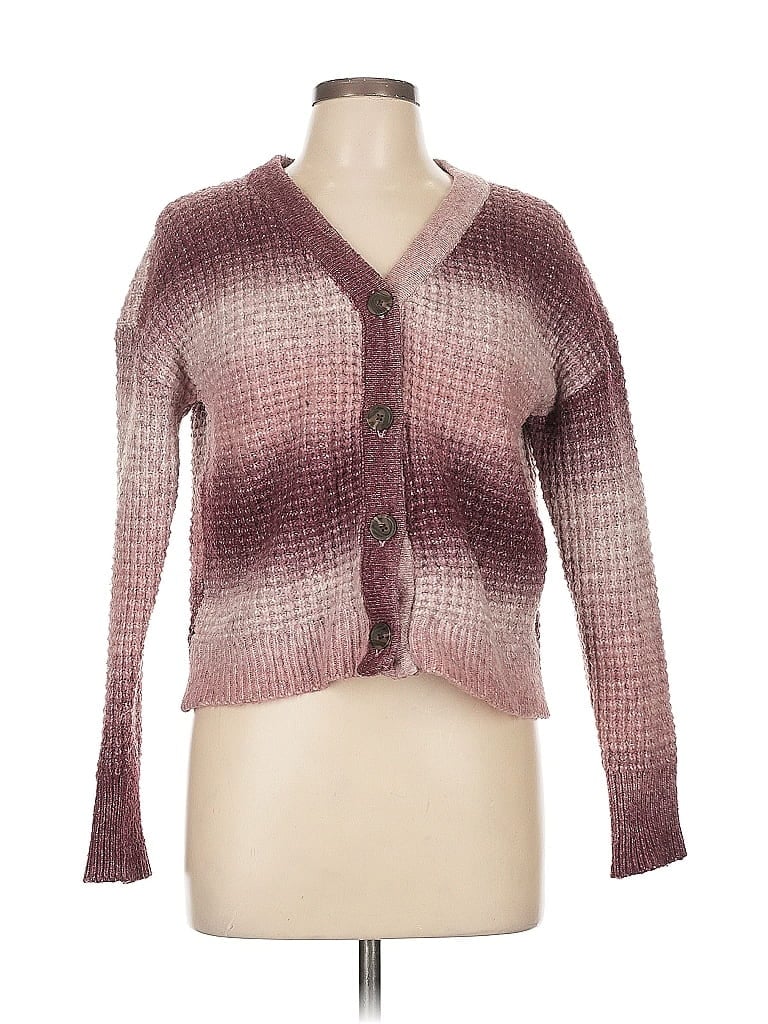 Pre-owned Sonoma Goods For Life Cardigan Sweater In Burgundy