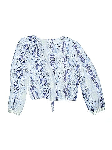 Aqua 3/4 Sleeve Blouse (view 2)