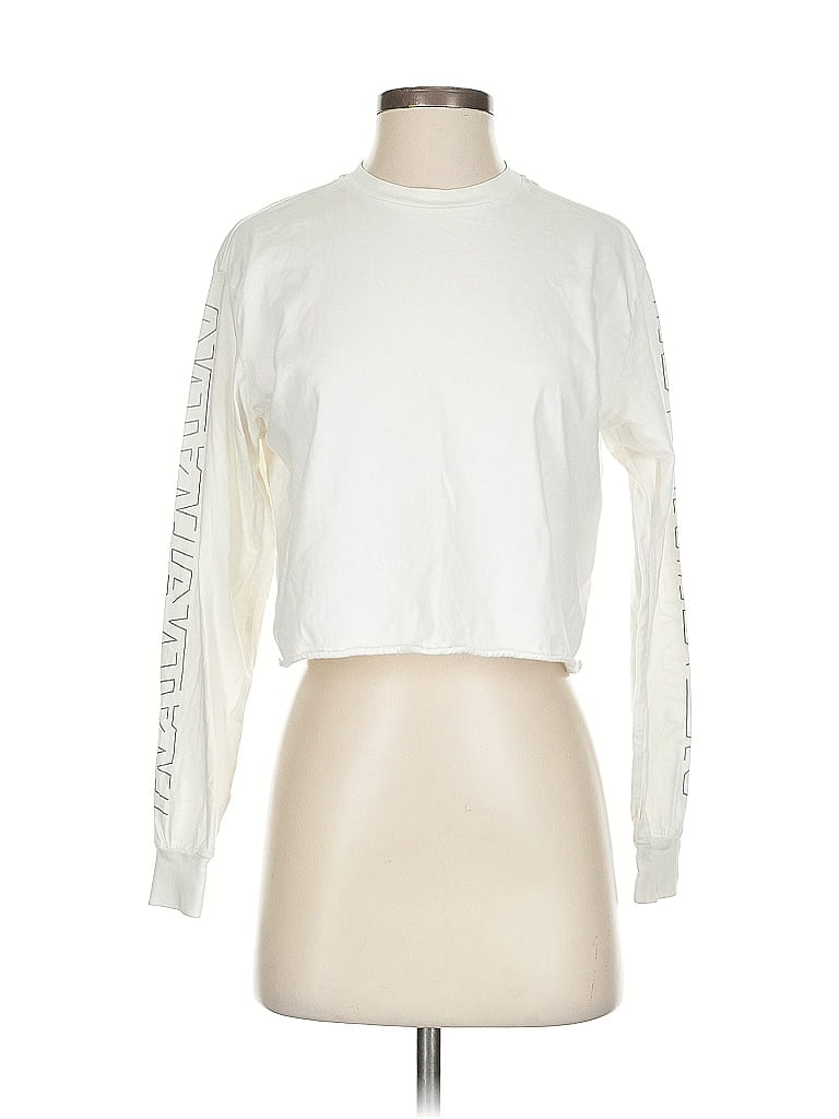 Pre-owned Tna Long Sleeve T-shirt In White