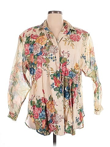 Adrienne Vittadini 3/4 Sleeve Silk Top (view 1)
