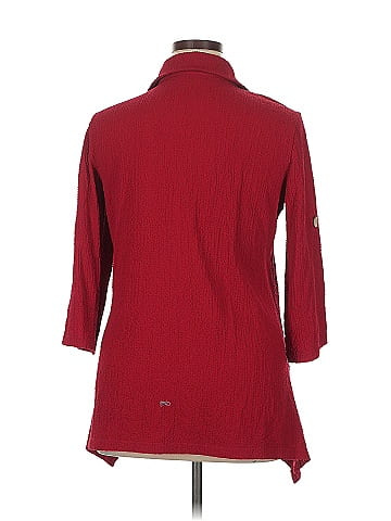 Nina Leonard 3/4 Sleeve Button-Down Shirt (view 2)