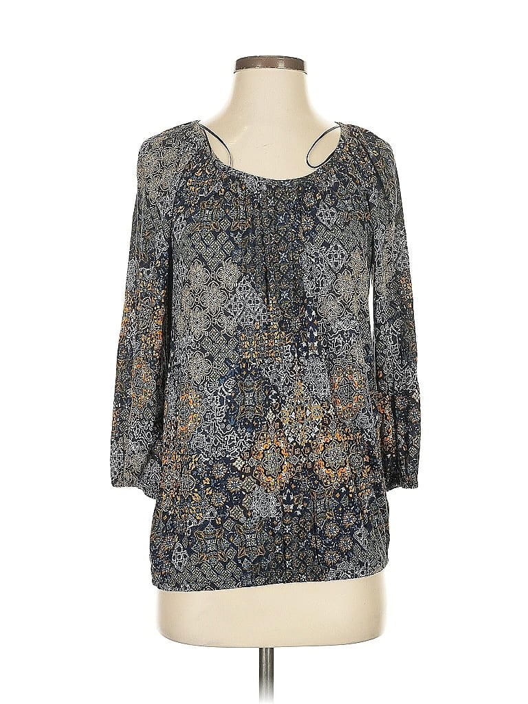 Pre-owned Michael Michael Kors 3/4 Sleeve Blouse In Gray