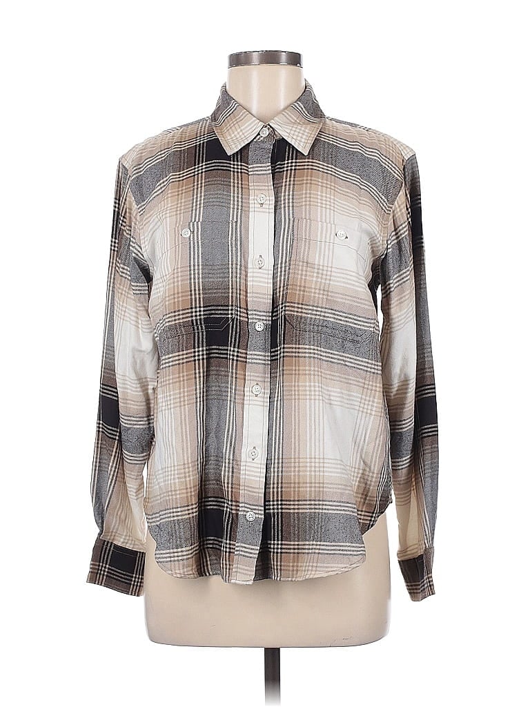 Pre-owned Banana Republic Factory Store Long Sleeve Blouse In White