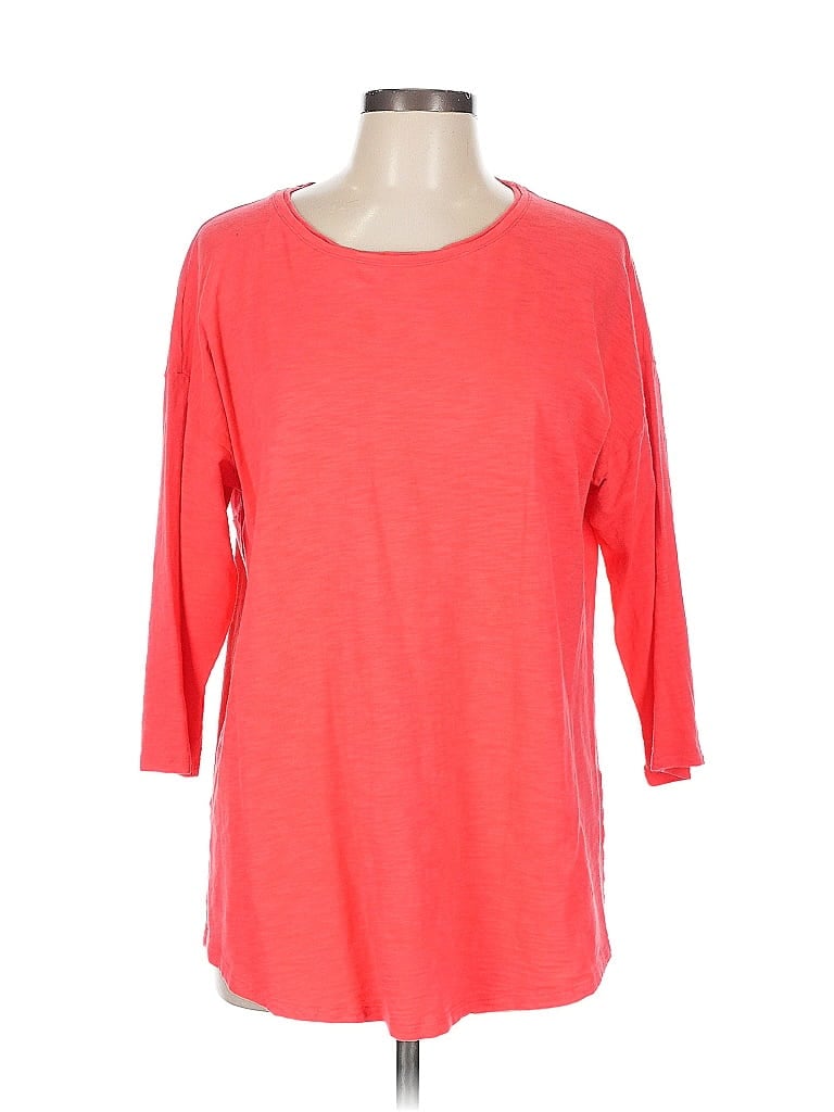 Click to view more detailed imagery on our partner's website Pre-owned Chico's 3/4 Sleeve T-shirt In Pink