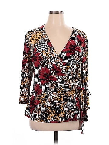 Black Label by Evan Picone 3/4 Sleeve Blouse (view 1)