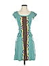 Kelly Lane Graphic Teal Casual Dress Size XS - photo 1