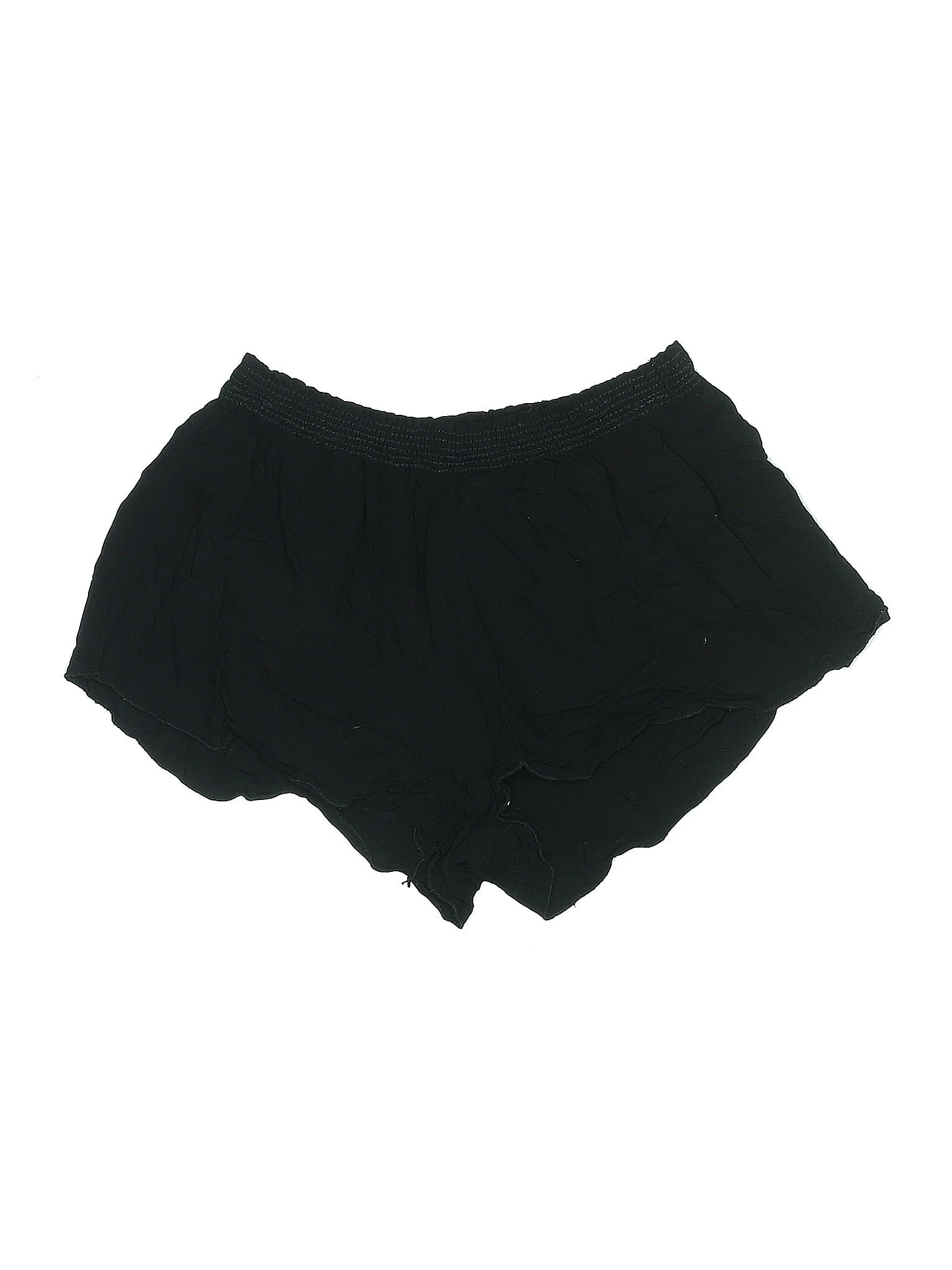 John Galt 100% Rayon Solid Black Shorts One size