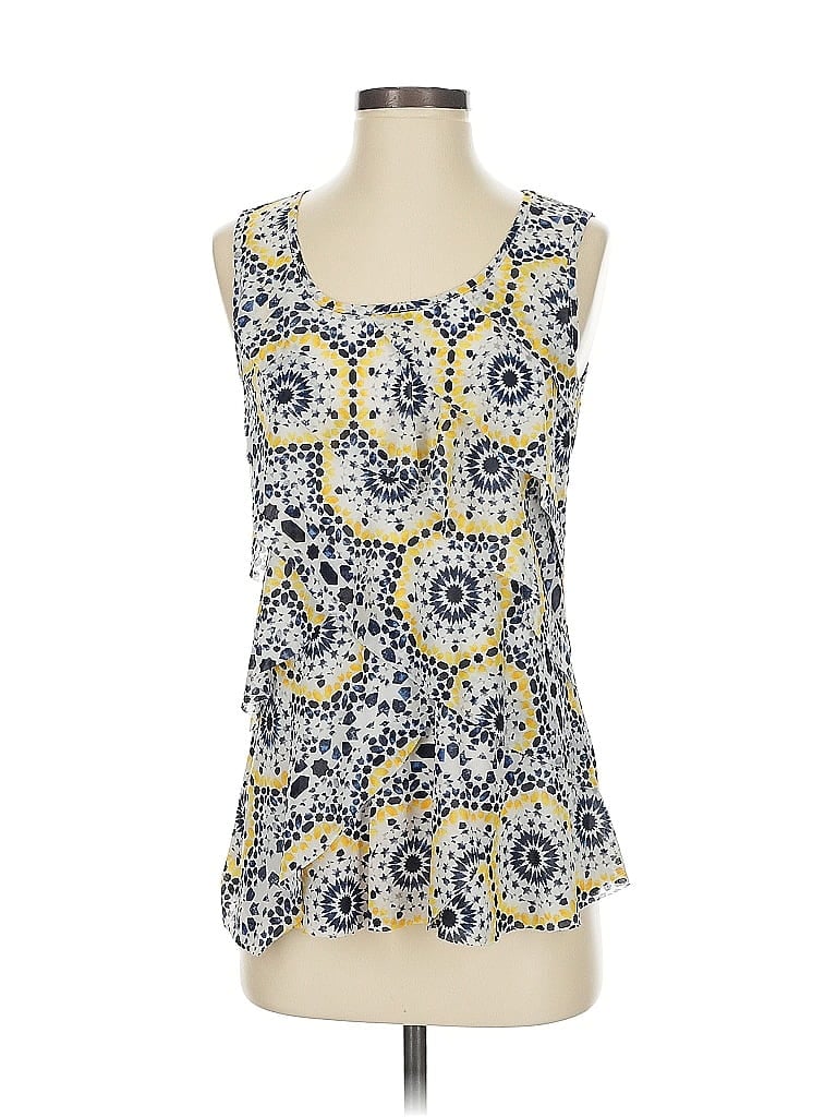Pre-owned Roz & Ali Sleeveless Blouse In Yellow