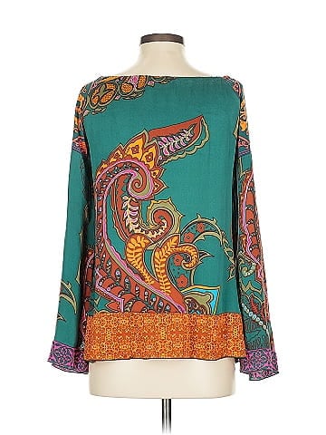 Hale Bob Long Sleeve Silk Top (view 2)