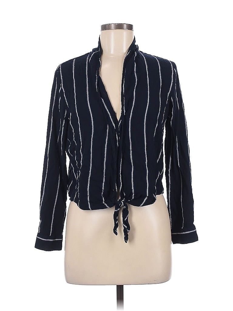 Pre-owned Rails 3/4 Sleeve Blouse In Blue