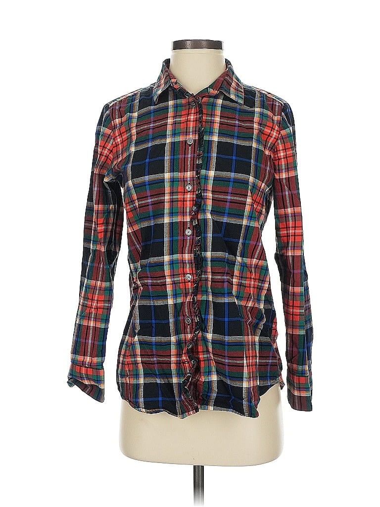 Pre-owned Banana Republic Long Sleeve Button Down Shirt In Red