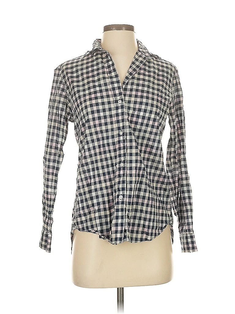 Pre-owned Grayson Long Sleeve Button Down Shirt In White