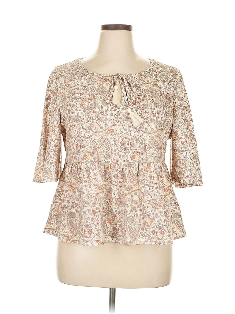 Pre-owned Frye And Co 3/4 Sleeve Blouse In White