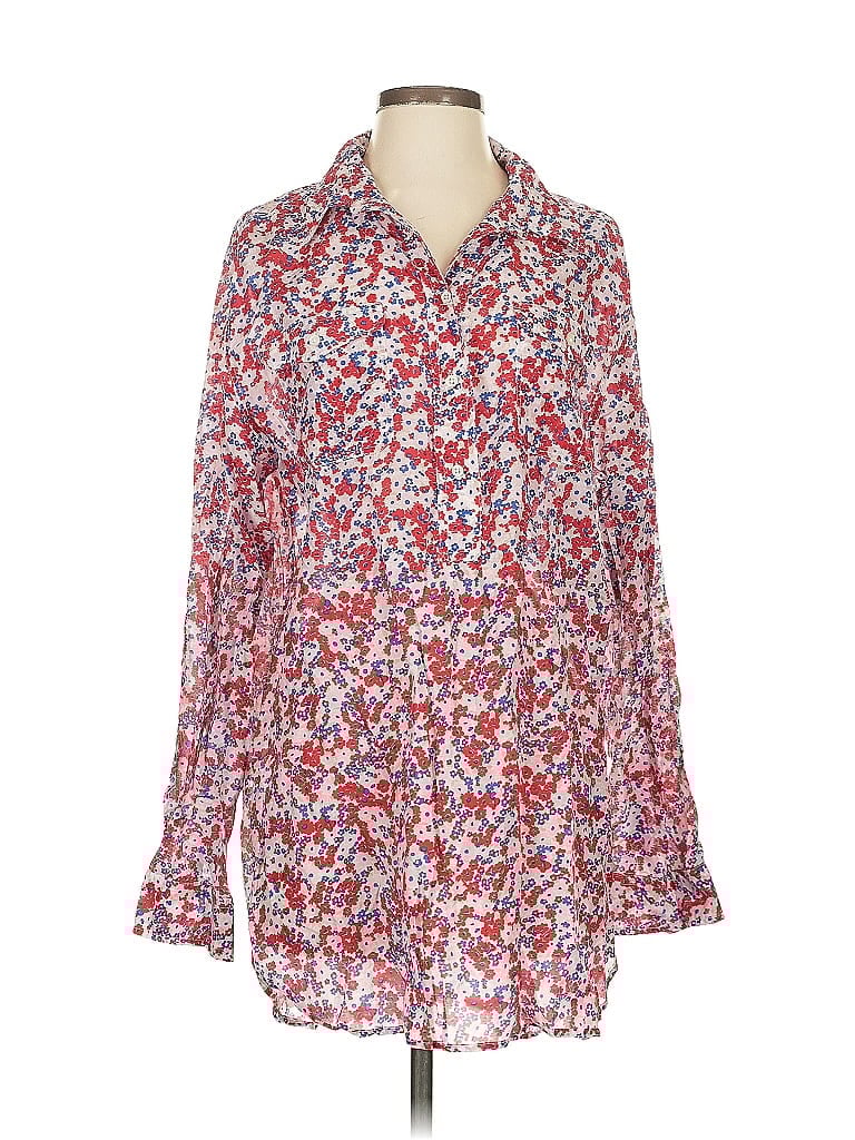 Pre-owned Polo Ralph Lauren Long Sleeve Blouse In Red