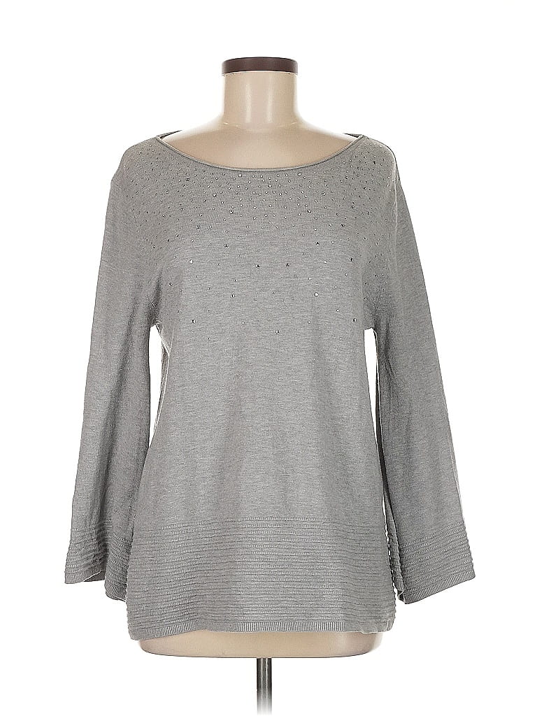 Pre-owned Vila Milano Pullover Sweater In Gray