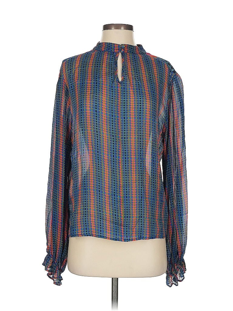 Pre-owned Conditions Apply Long Sleeve Blouse In Blue