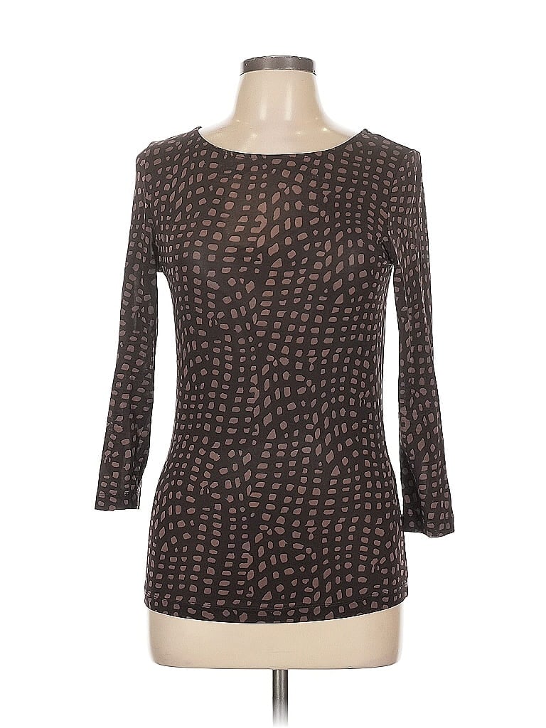 Les Copains Brown 3/4 Sleeve T-Shirt Size EU 42 / US 12 - photo 1
