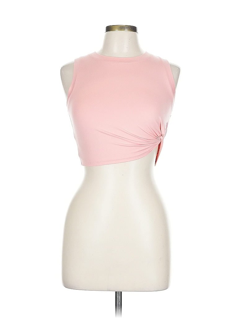 Pre-owned Zella Tank Top Pink Strapless Neckline Tops