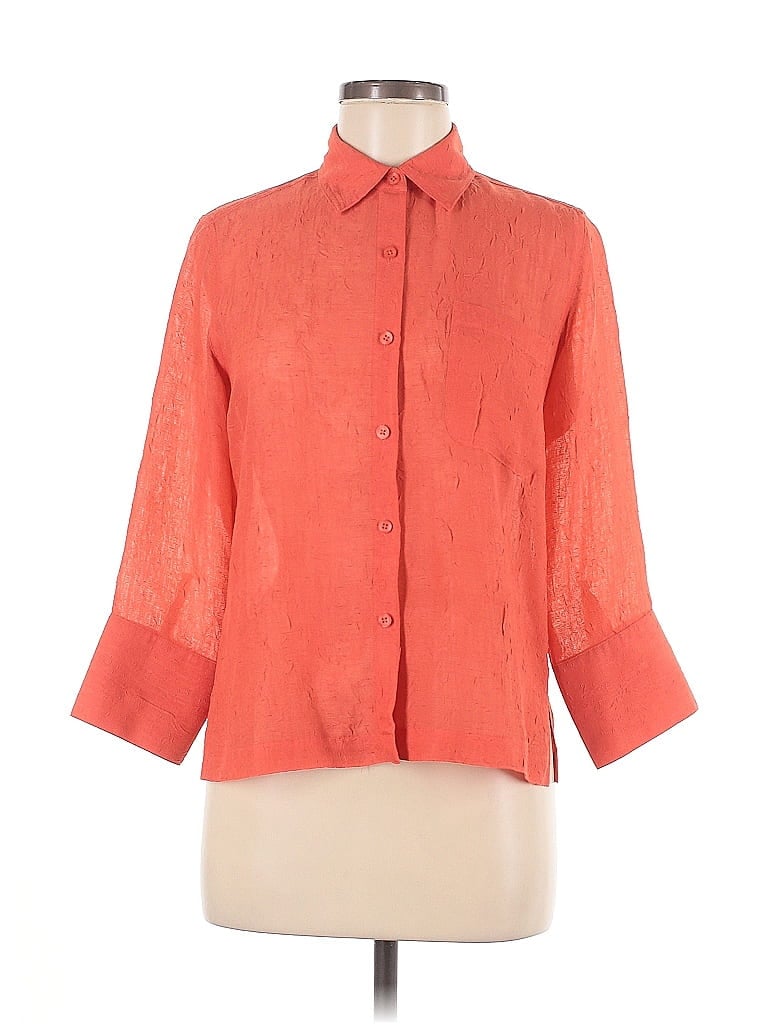 COLDWATER CREEK Pre-owned 3/4 Sleeve Blouse In Orange