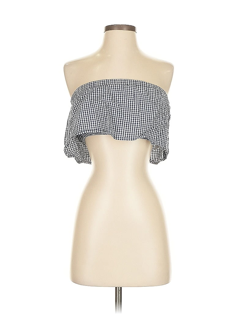 Pre-owned Urban Outfitters Sleeveless Top Blue Strapless Neckline Tops