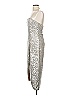 ML Monique Lhuillier 100% Polyester Metallic Silver Cocktail Dress Size 6 - photo 5