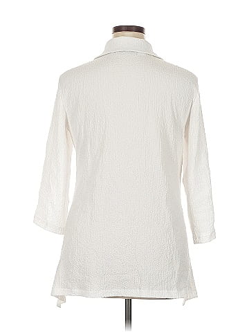 Nina Leonard 3/4 Sleeve Button-Down Shirt (view 2)