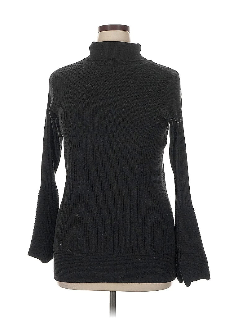 DG^2 by Diane Gilman Black Turtleneck Sweater Size XL - photo 1