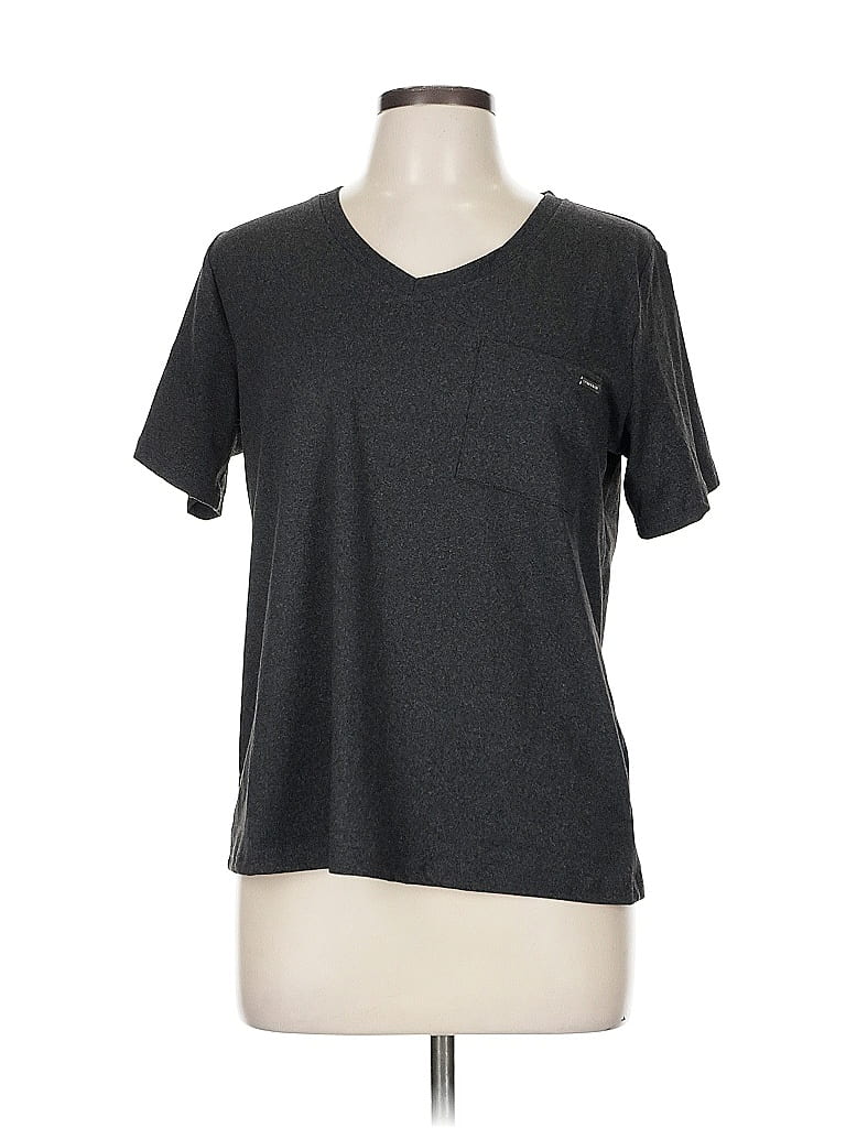 Pre-owned Tahari Short Sleeve T-shirt In Gray